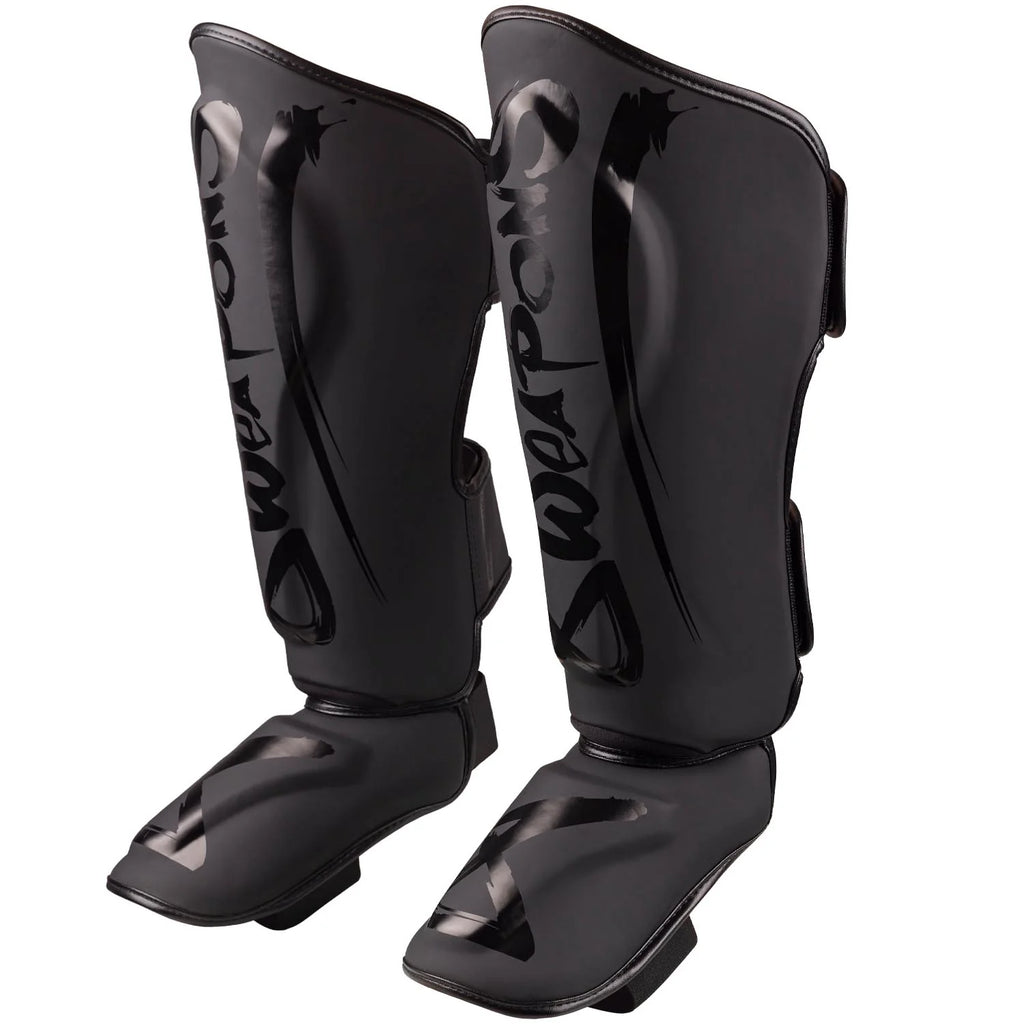 8 Weapons Unlimited 2.0 Muay Thai Shin Guards - Black/Black