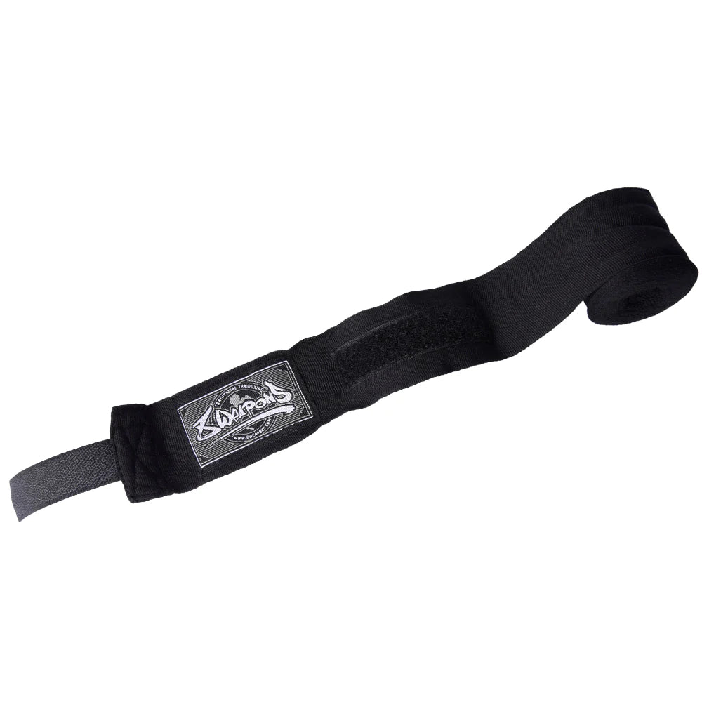 8 Weapons Semi Elastic 5M Hand Wraps - Black