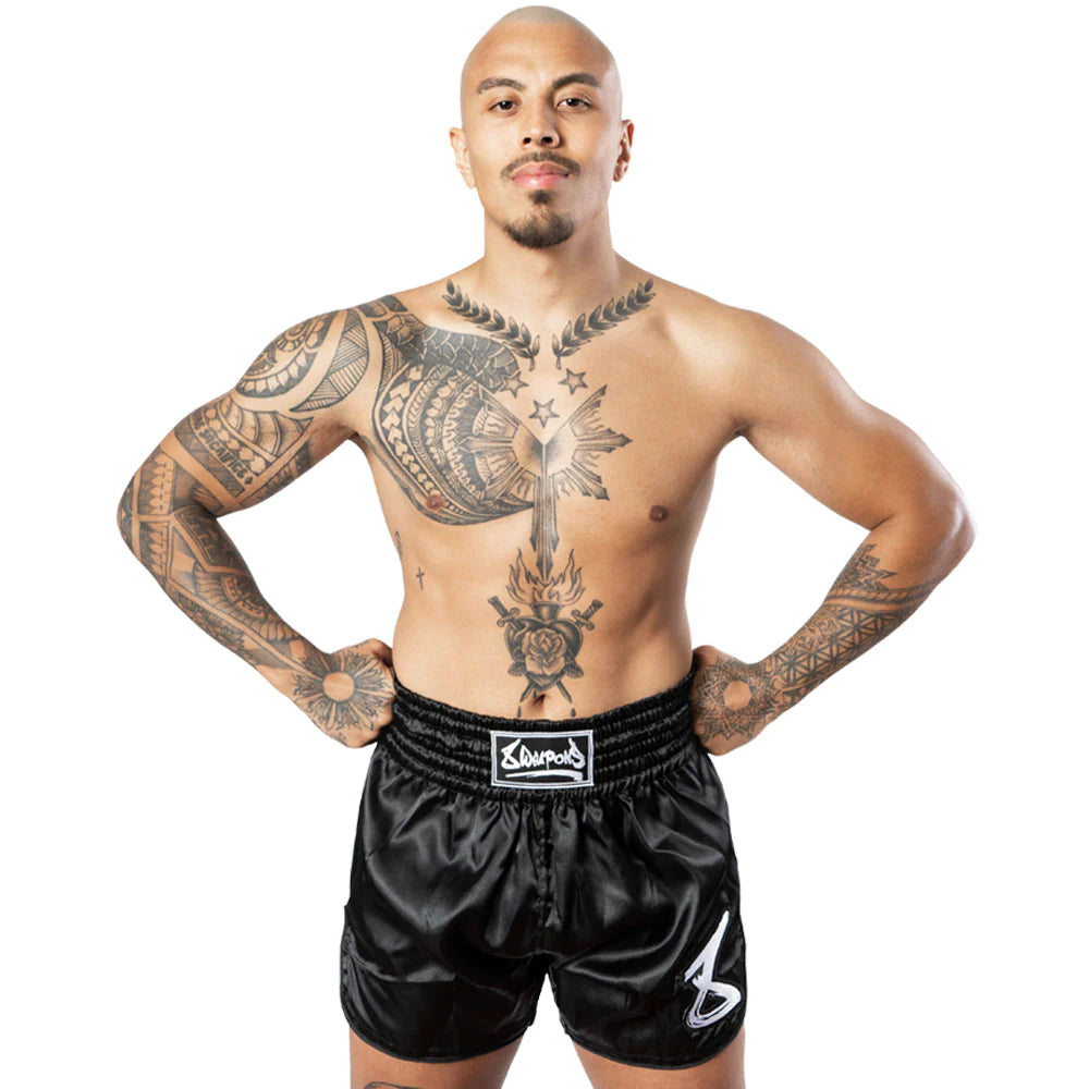 8 Weapons Strike Muay Thai Shorts - Black