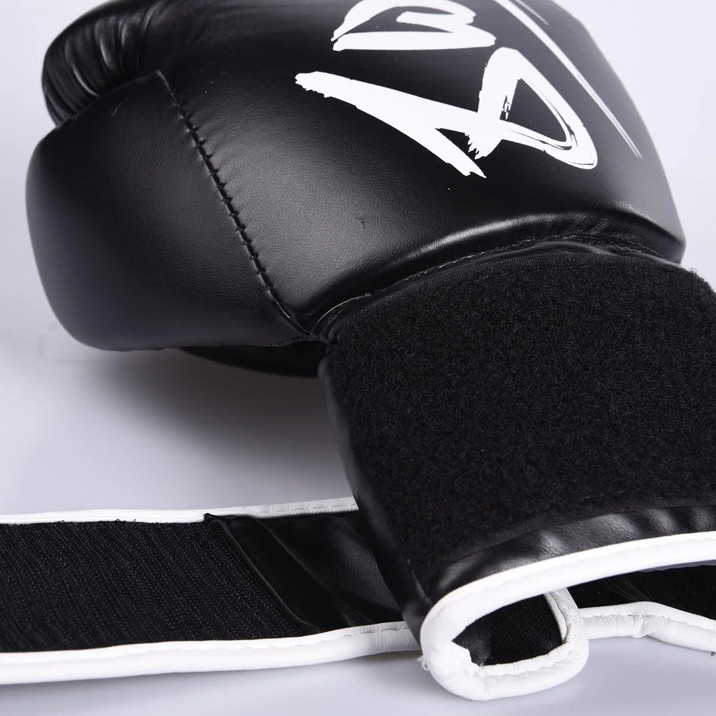 8 Weapons Unlimited Muay Thai Boxing Gloves - Black/White