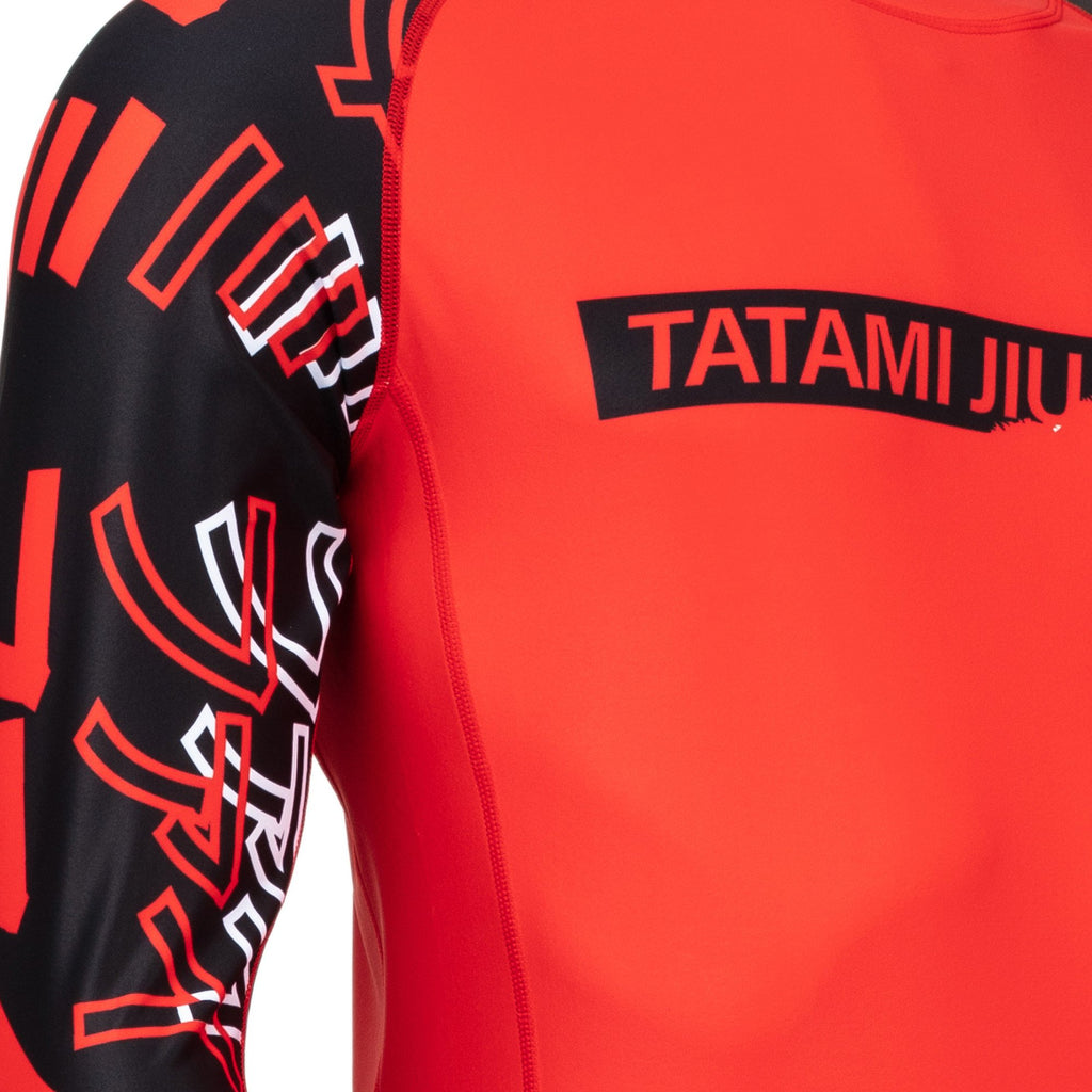 Tatami Mens No Gi  Uncover Long Sleeve Rash Guard - Red